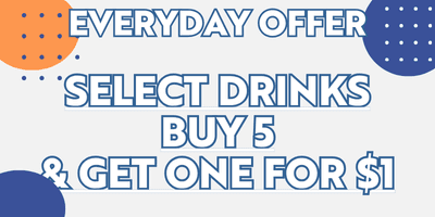 Promotion for drinks, buy five get one