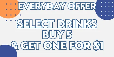 Promotion for drinks, buy five get one